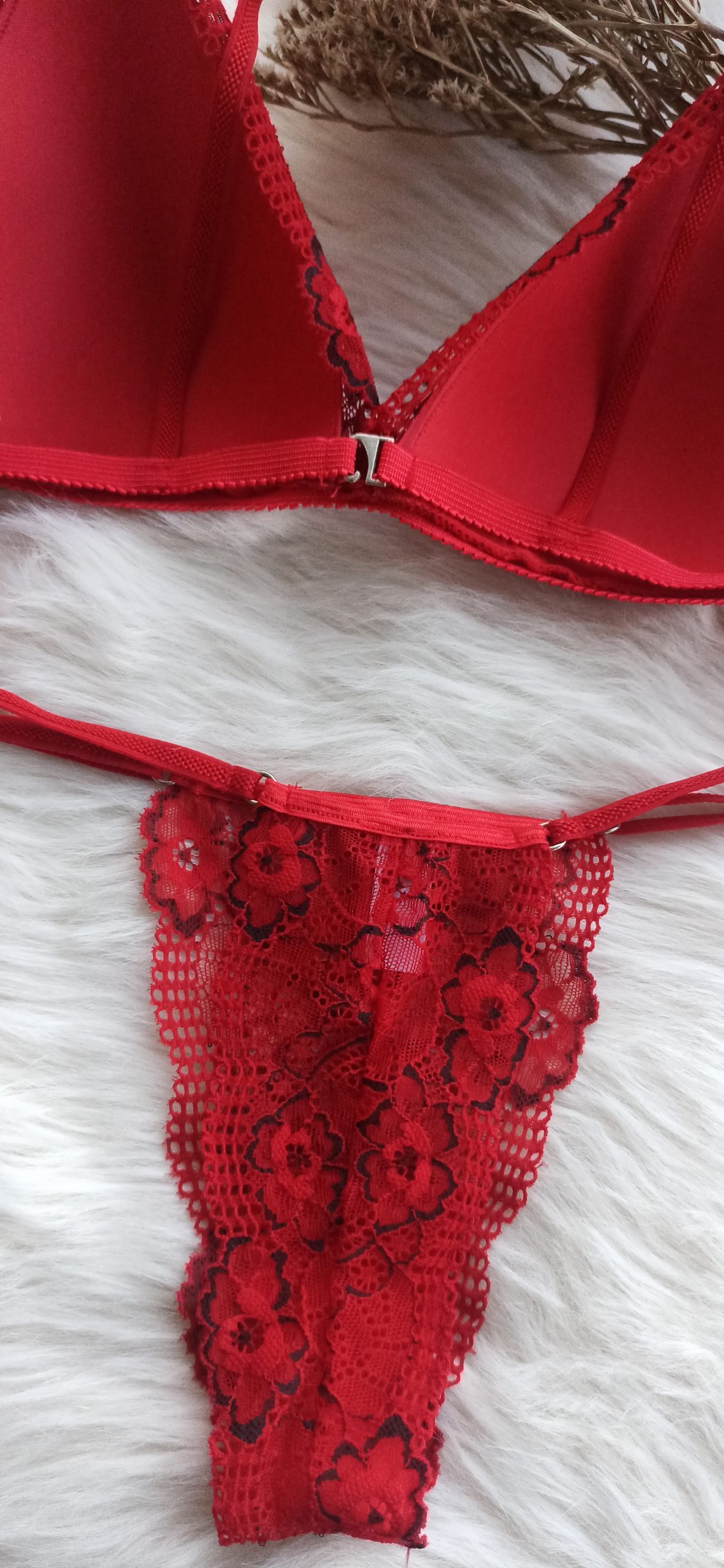 Conjunto Chloe Taza Triangulo Soft Rojo
