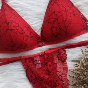 Conjunto Chloe Taza Triangulo Soft Rojo