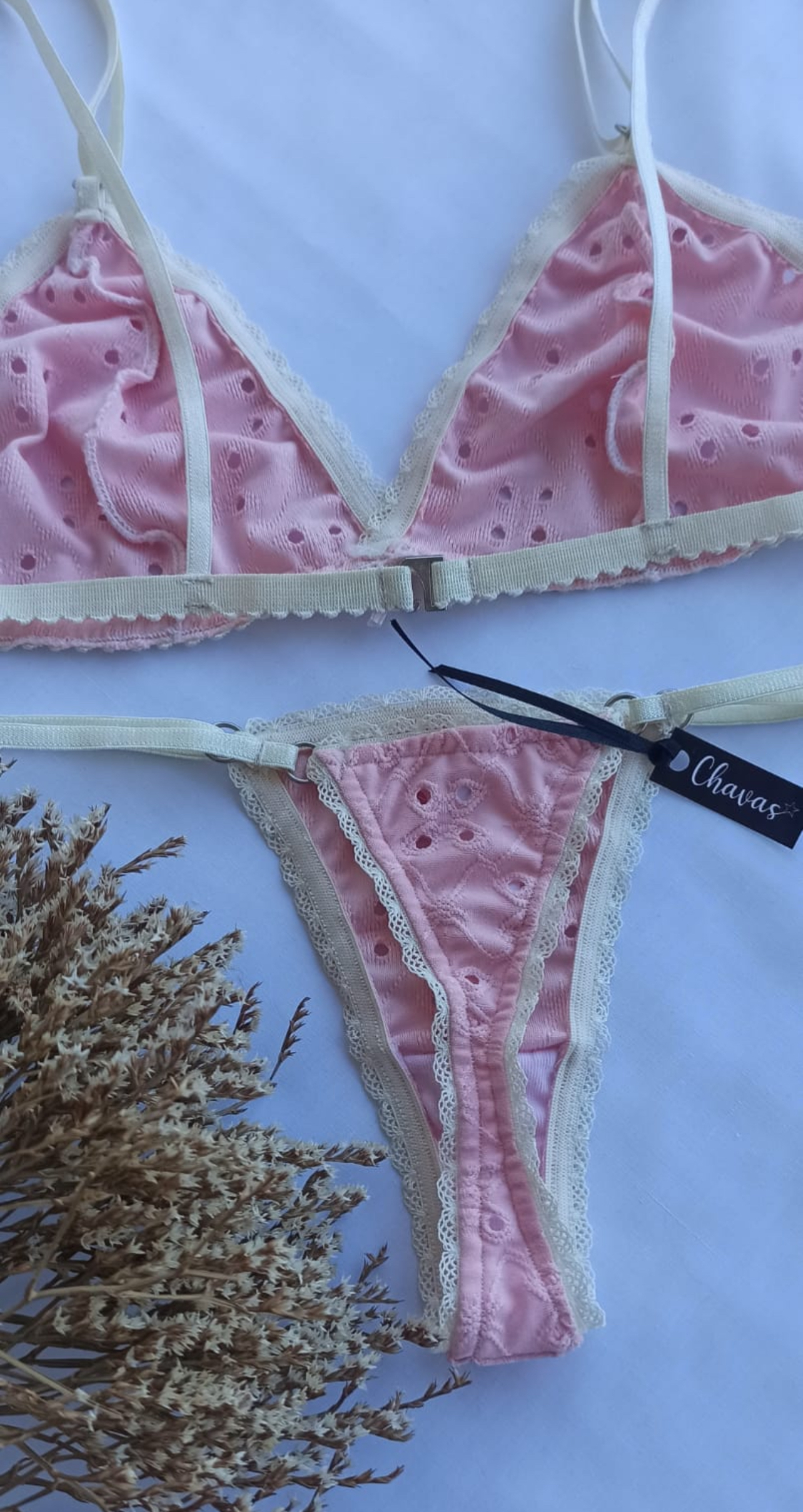 Conjunto Lola Broderie Rosa